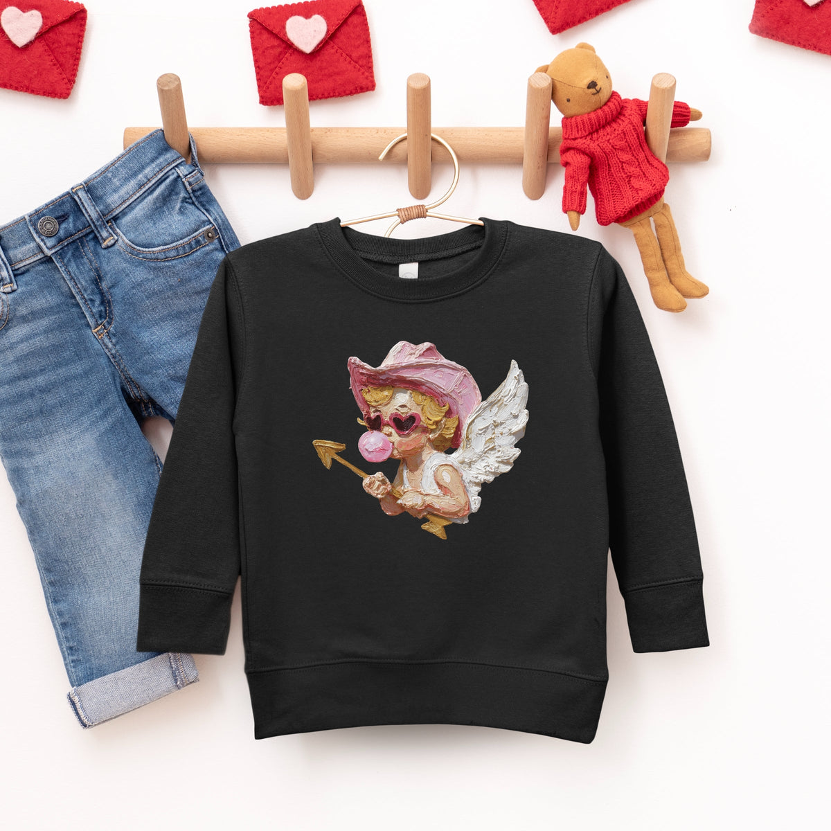 Cupid Heart Eyes Paint - Toddler Graphic Sweatshirt
