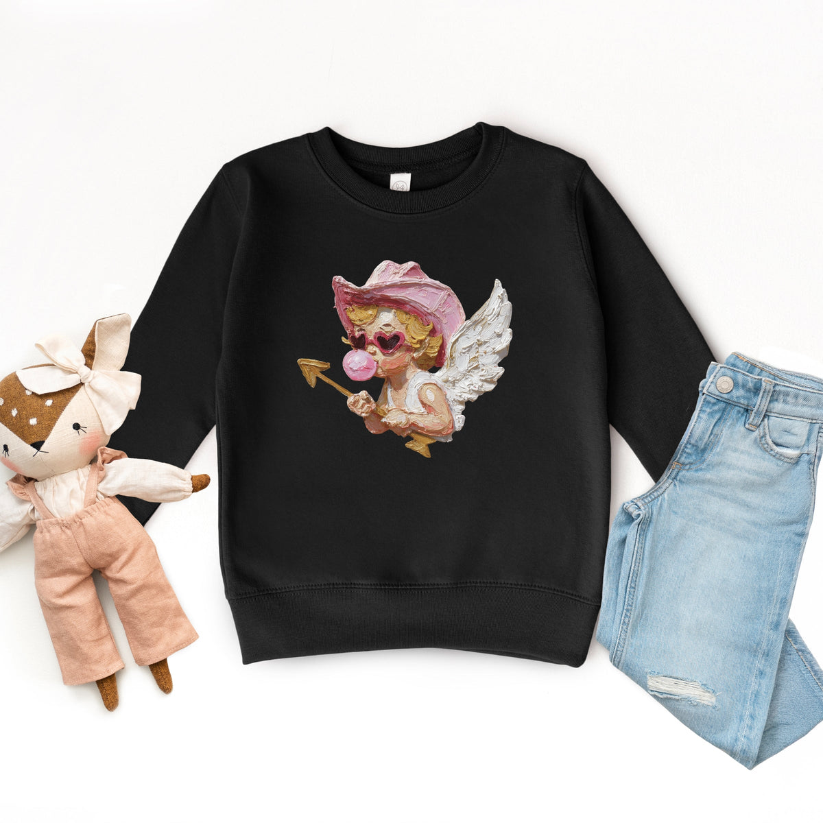 Cupid Heart Eyes Paint - Toddler Graphic Sweatshirt