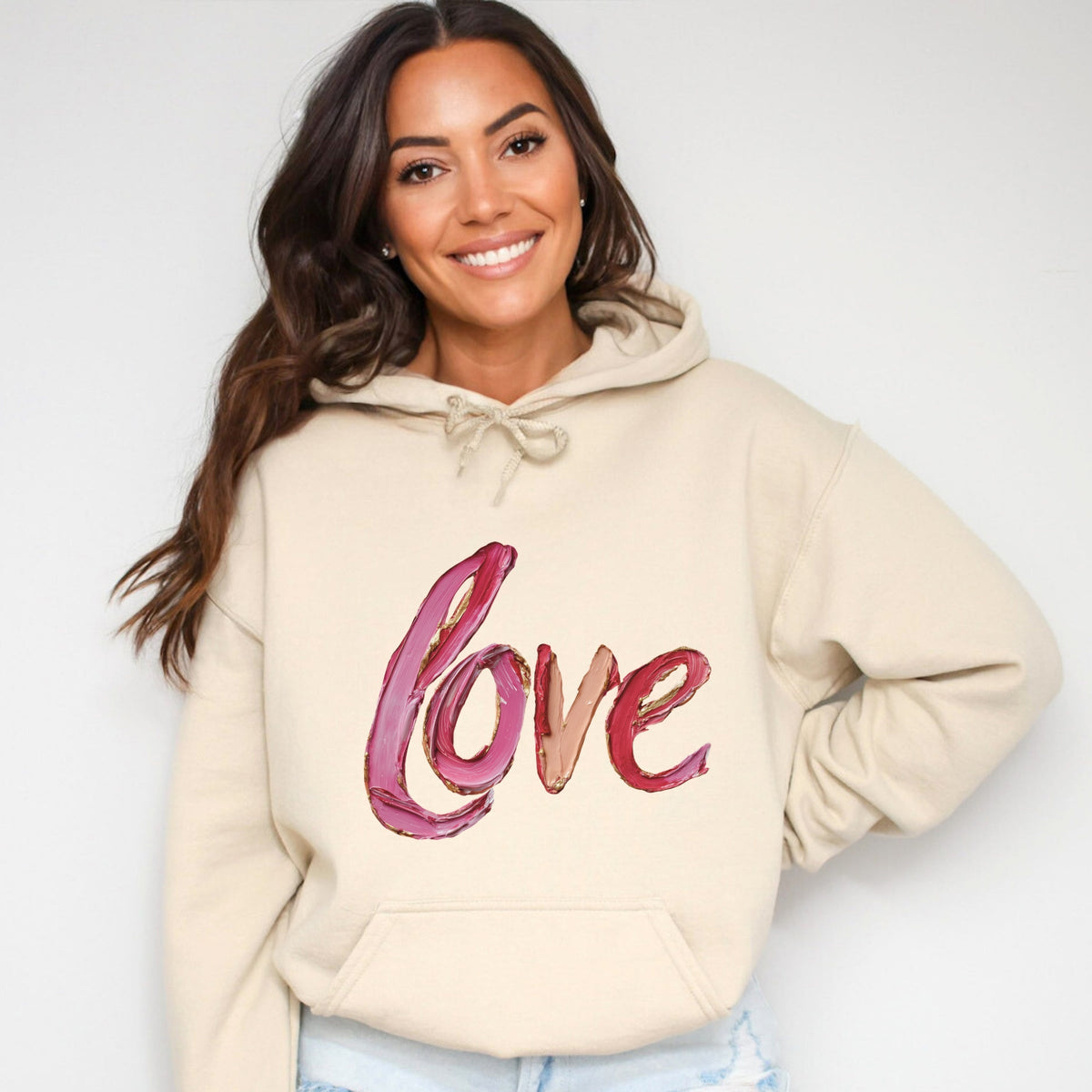 Love Cursive Paint - Women's Graphic Hoodie