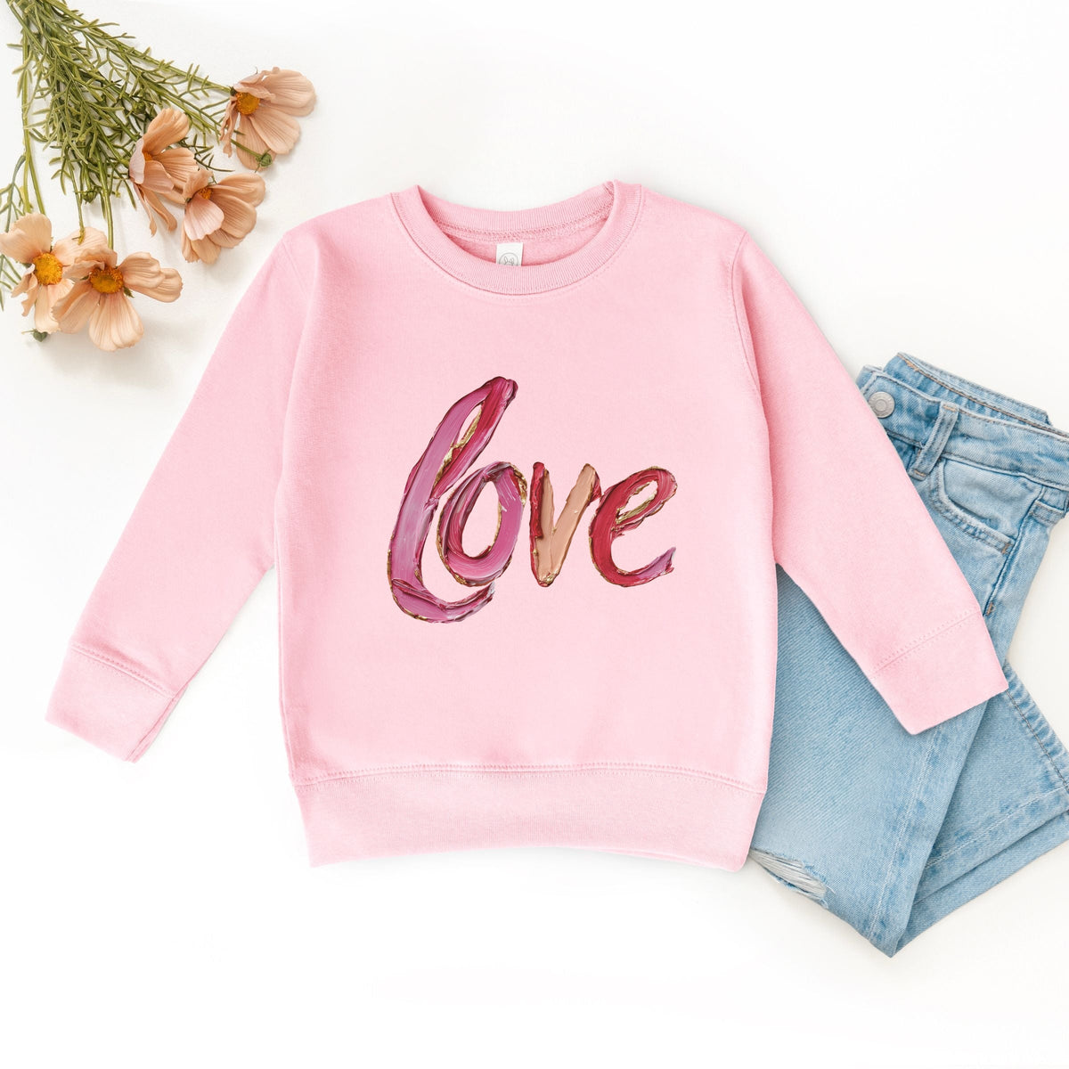 Love Cursive Paint - Youth Graphic Sweatshirt