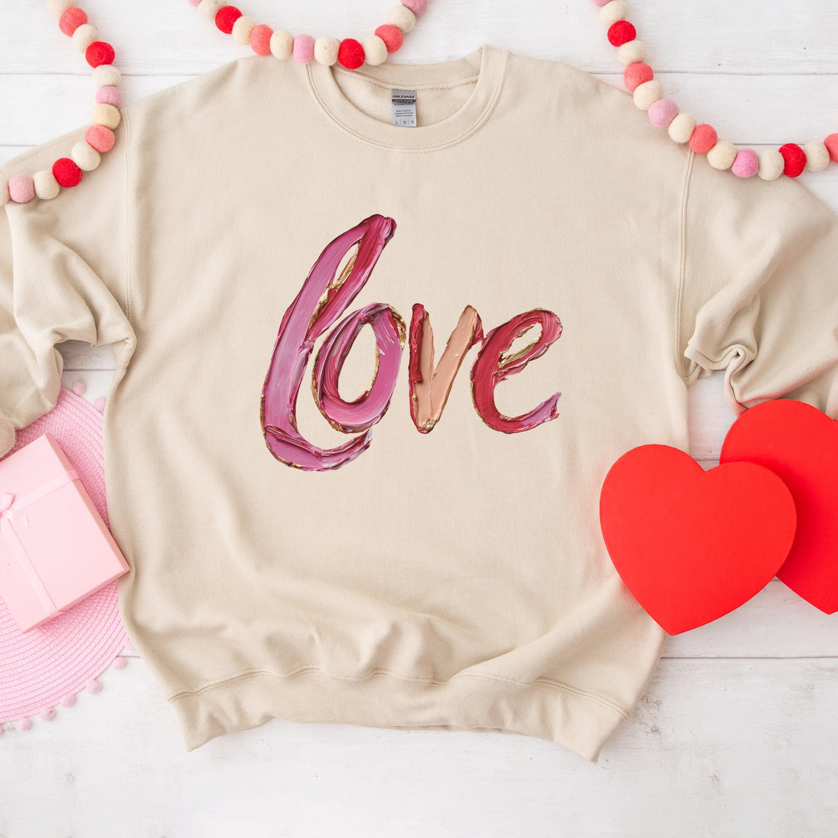 Love Cursive Paint - Women's Graphic Sweatshirt