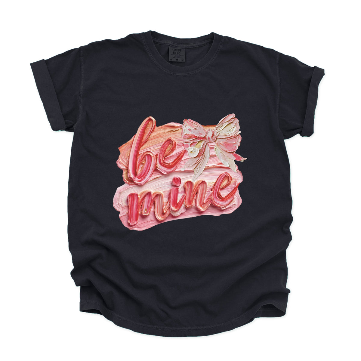 Be Mine Textured Paint - Women's Garment Dyed Graphic T-Shirt
