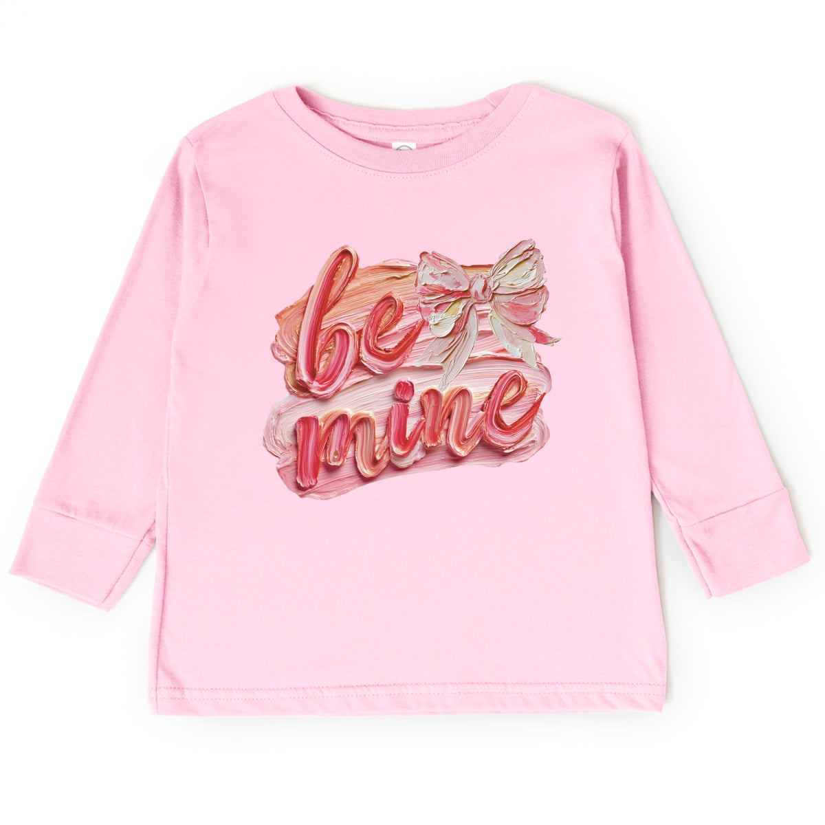 Be Mine Textured Paint - Toddler Long Sleeve Graphic Tee