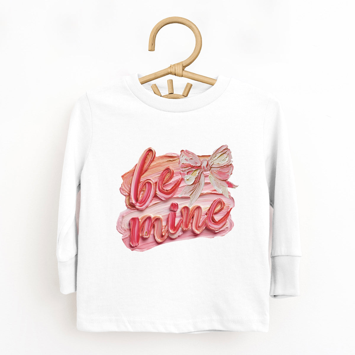 Be Mine Textured Paint - Toddler Long Sleeve Graphic Tee
