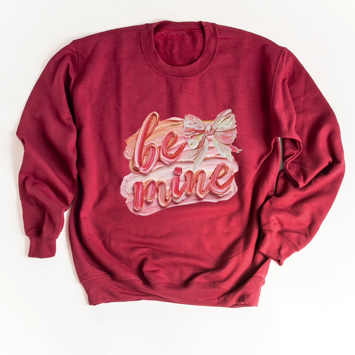 Be Mine Textured Paint - Women's Graphic Sweatshirt