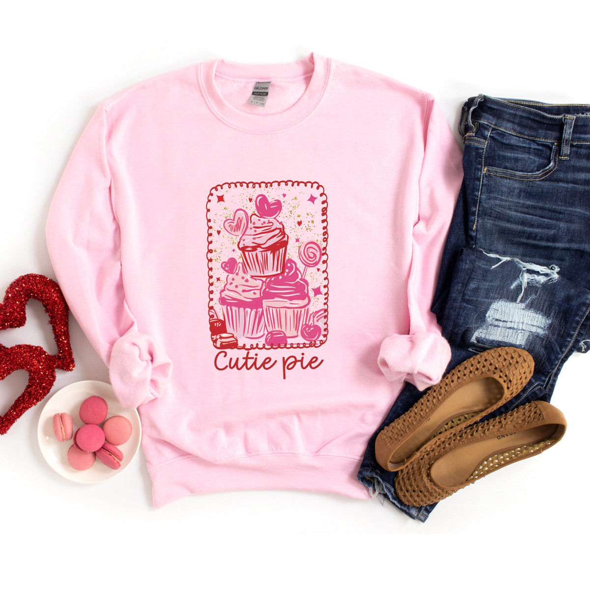 Cutie Pie Cupcakes Frame - Women's Graphic Sweatshirt