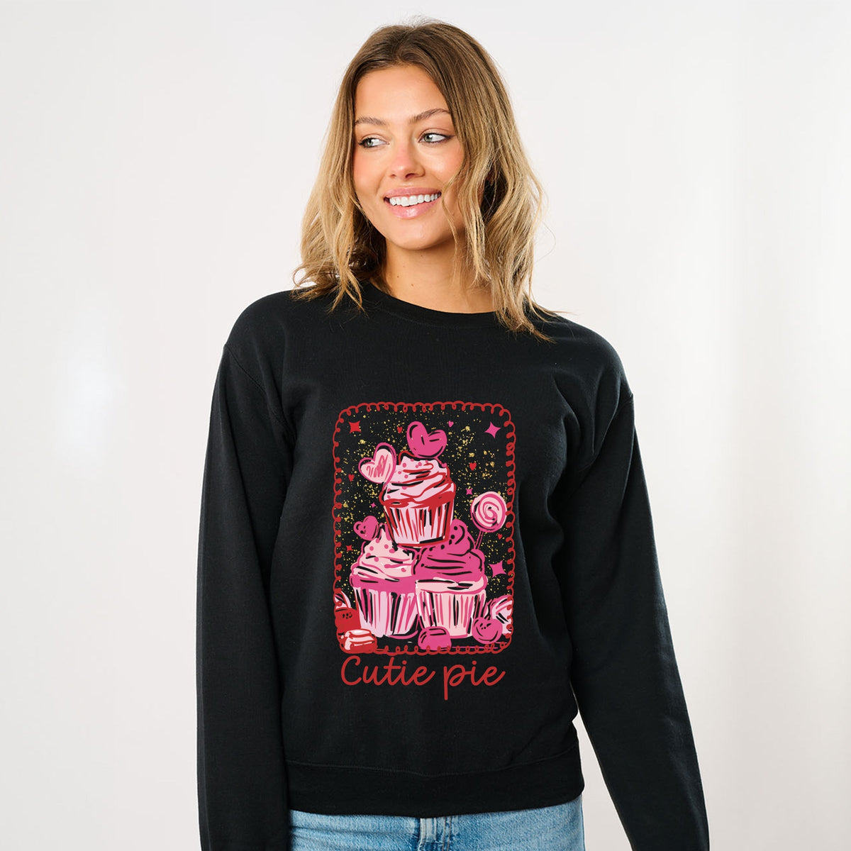 Cutie Pie Cupcakes Frame - Women's Graphic Sweatshirt