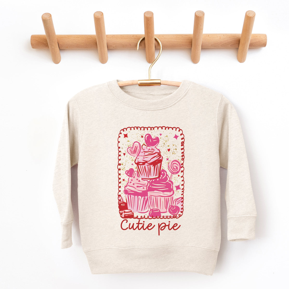 Cutie Pie Cupcakes Frame - Toddler Graphic Sweatshirt