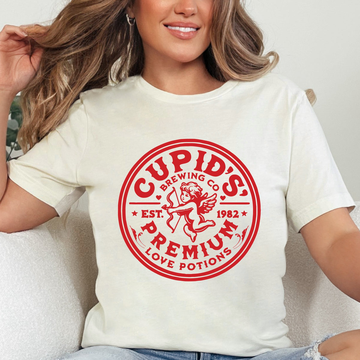 Cupid's Brewing Co. Premium Love Potions - Women's Short Sleeve Graphic T-Shirt