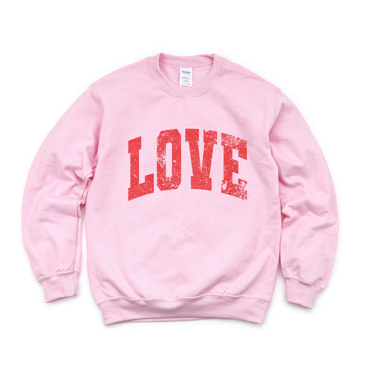 Love Varsity Arched Distressed - Women's Graphic Sweatshirt