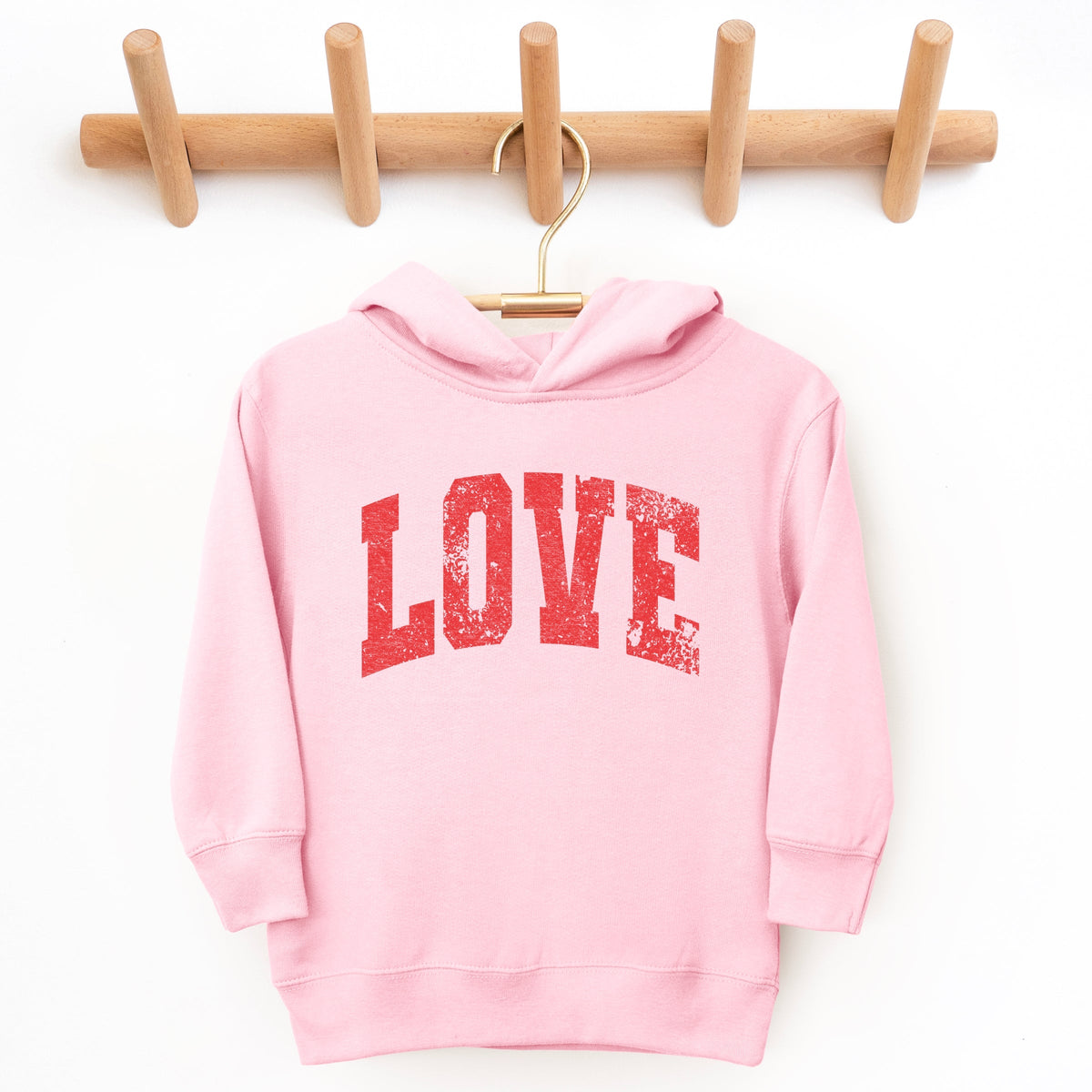 Love Varsity Arched Distressed - Toddler Hoodie