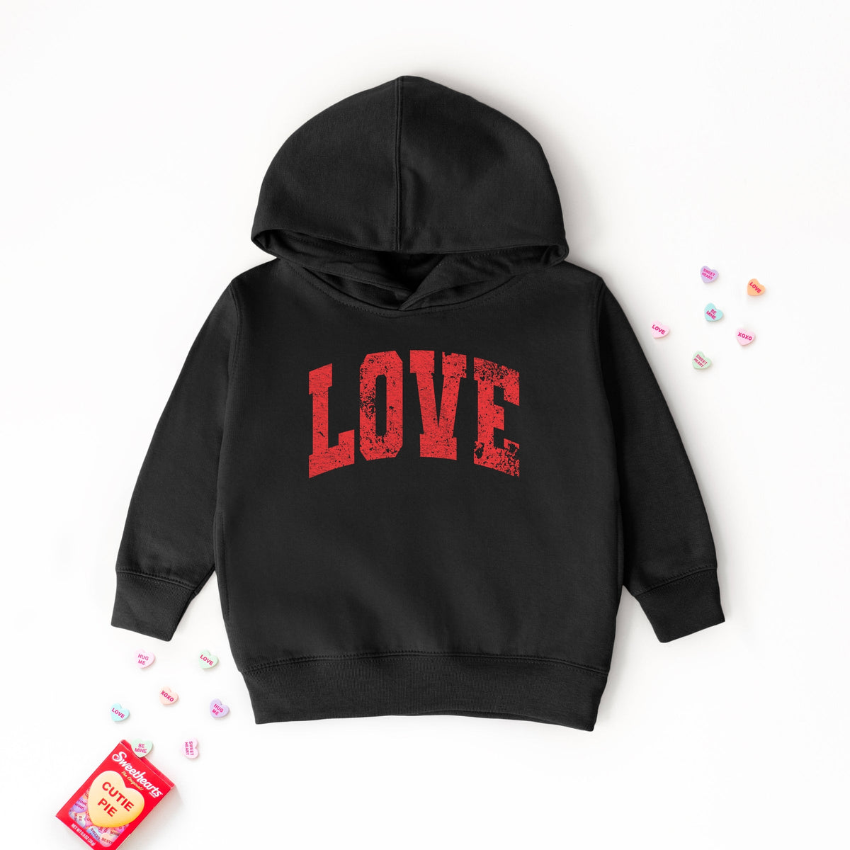 Love Varsity Arched Distressed - Toddler Hoodie