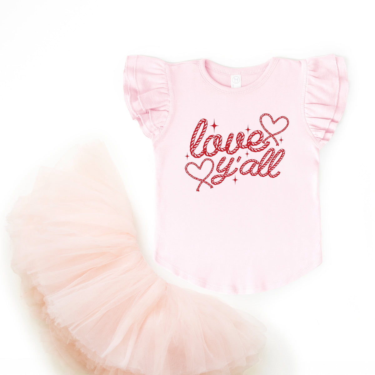Love Y'all Rope - Flutter Sleeve Graphic T-Shirt