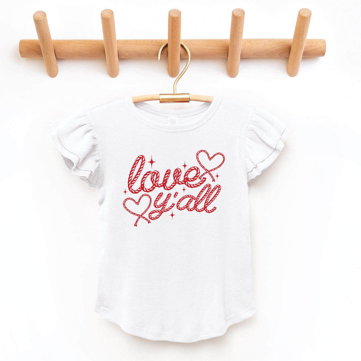 Love Y'all Rope - Flutter Sleeve Graphic T-Shirt
