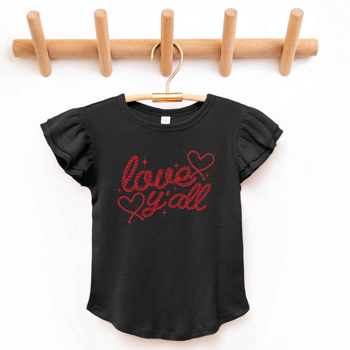 Love Y'all Rope - Flutter Sleeve Graphic T-Shirt