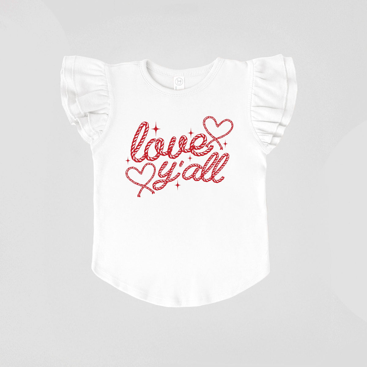 Love Y'all Rope - Flutter Sleeve Graphic T-Shirt