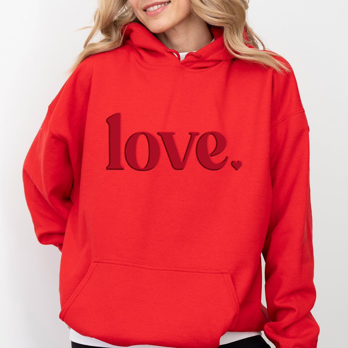 Love Bold Heart Puff - Women's Graphic Hoodie