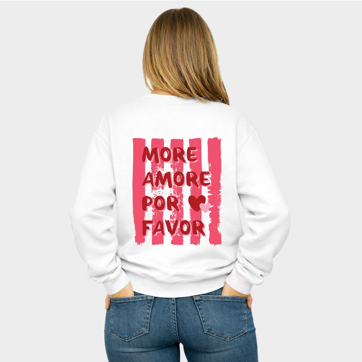 More Amore Por Favor Stripes - Women's Graphic Sweatshirt