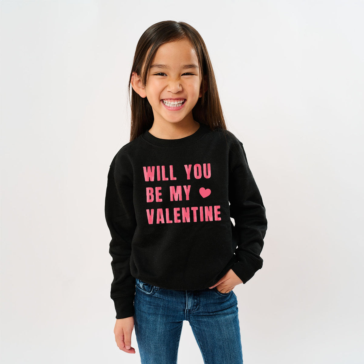 Be My Valentine Watercolor - Youth Graphic Sweatshirt