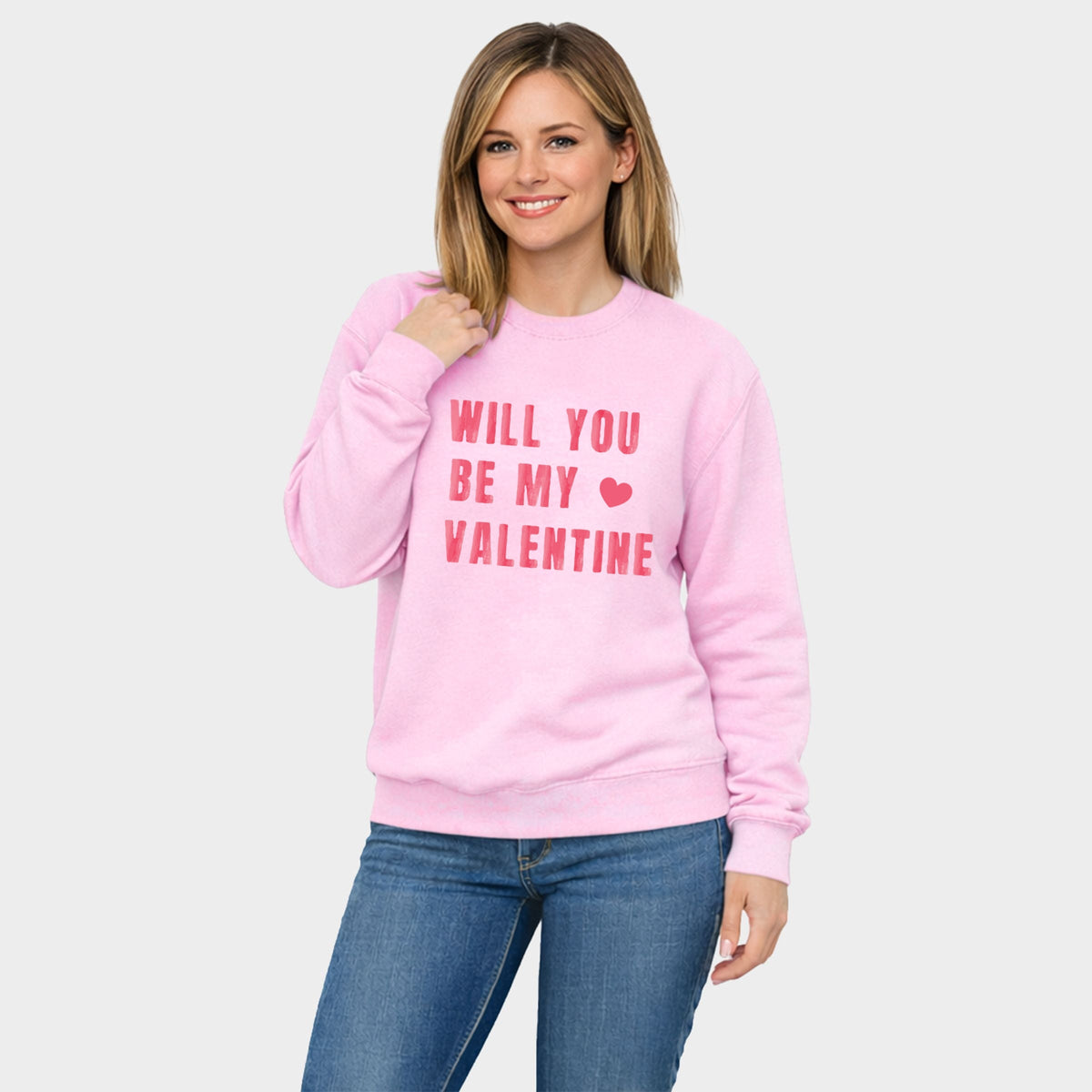 Be My Valentine Watercolor - Women's Graphic Sweatshirt