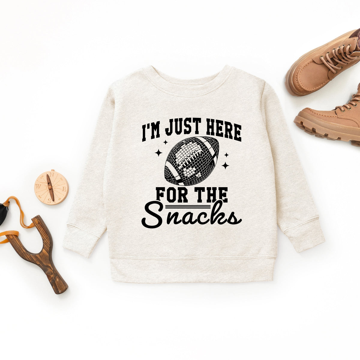 I'm Just Here For The Snacks Disco - Youth Graphic Sweatshirt