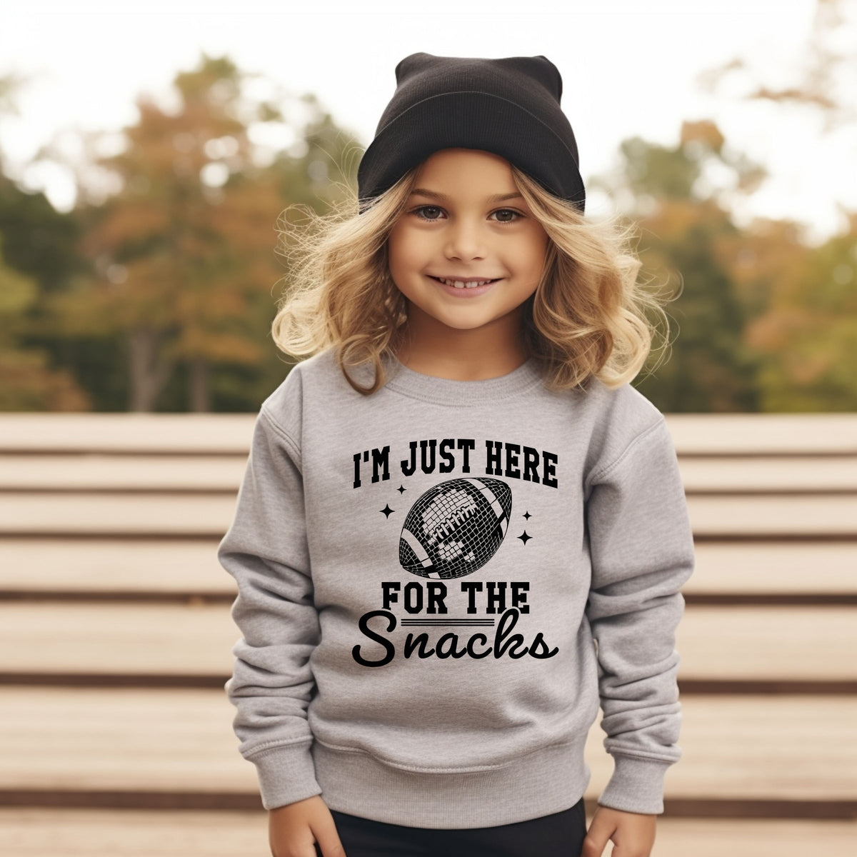 I'm Just Here For The Snacks Disco - Toddler Graphic Sweatshirt
