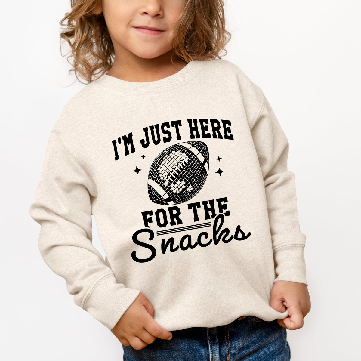 I'm Just Here For The Snacks Disco - Toddler Graphic Sweatshirt
