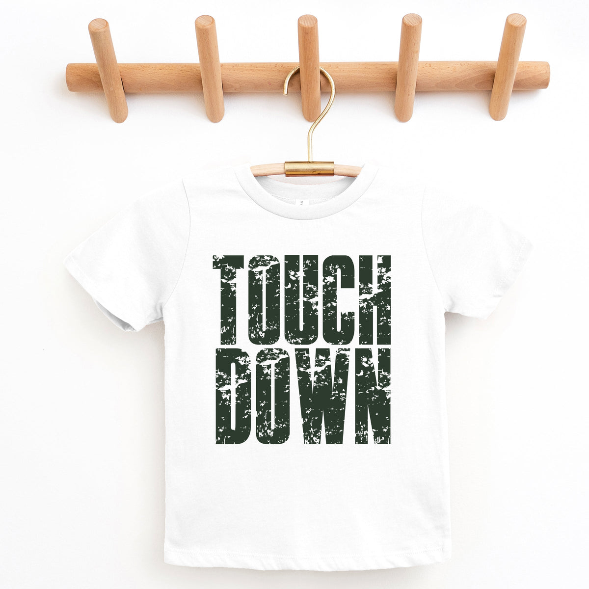 Touch Down Block Distressed - Youth Short Sleeve Graphic T-Shirt
