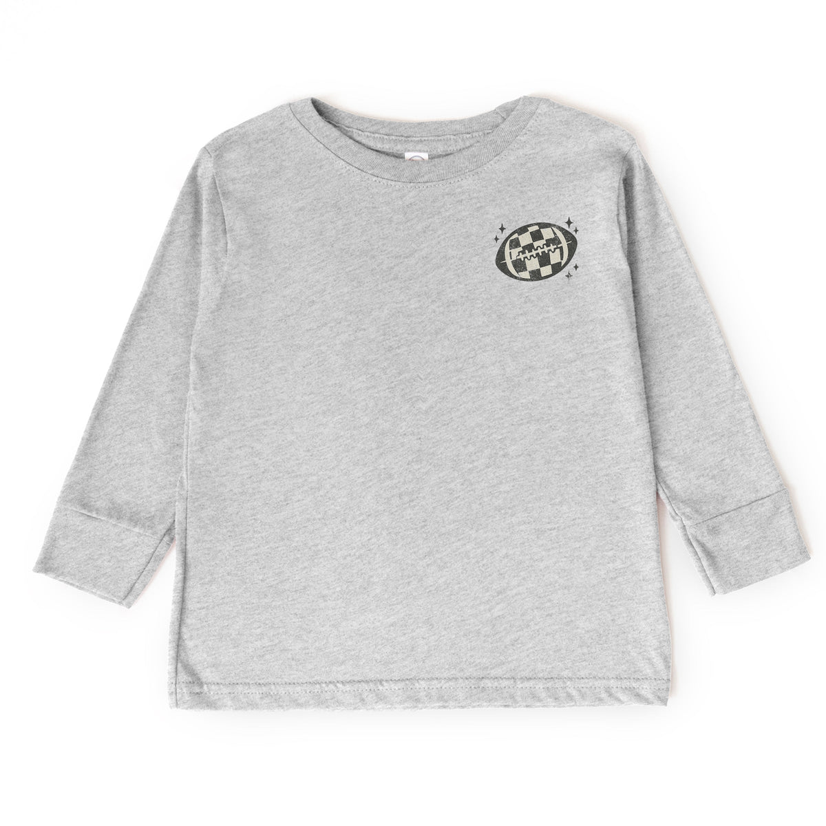 Football Sparkles Distressed - Toddler Long Sleeve Graphic Tee