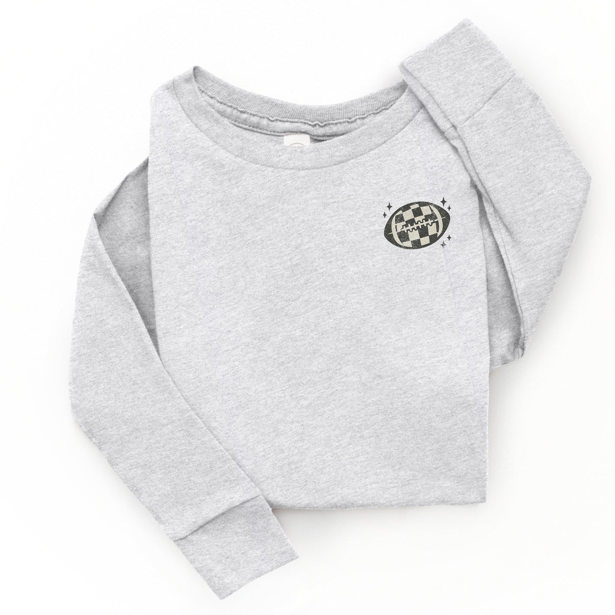 Football Sparkles Distressed - Toddler Long Sleeve Graphic Tee