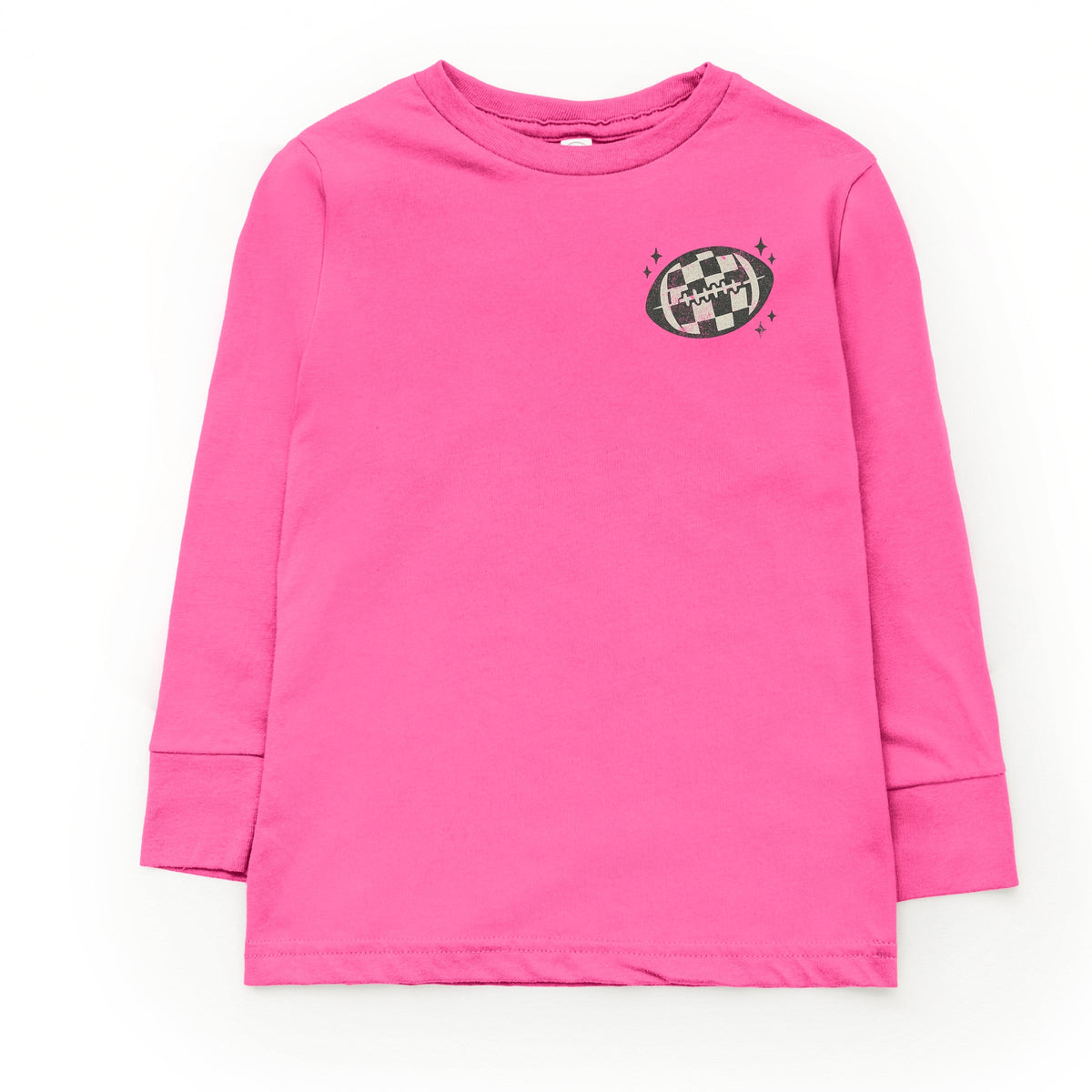 Football Sparkles Distressed - Toddler Long Sleeve Graphic Tee