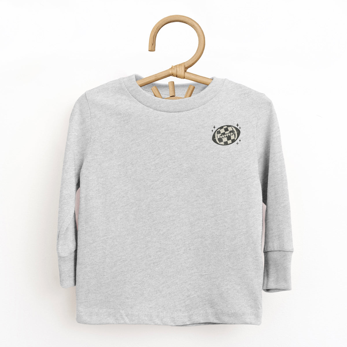 Football Sparkles Distressed - Toddler Long Sleeve Graphic Tee