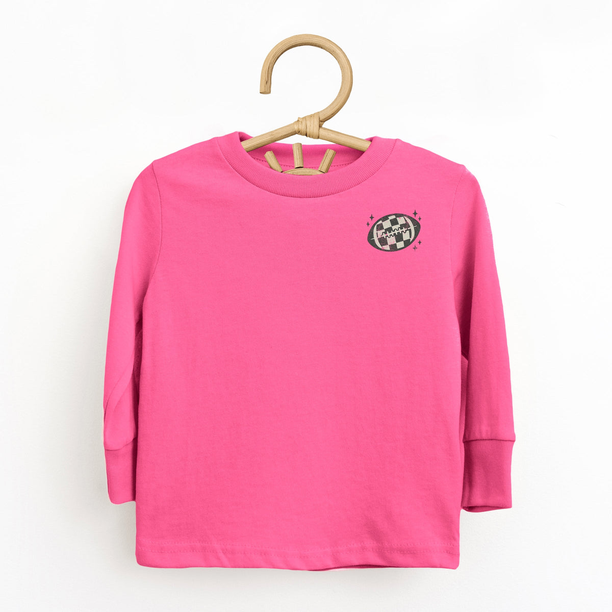 Football Sparkles Distressed - Toddler Long Sleeve Graphic Tee