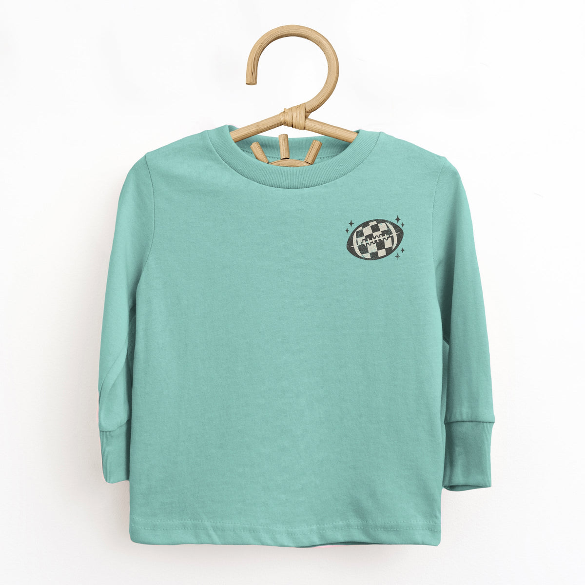 Football Sparkles Distressed - Toddler Long Sleeve Graphic Tee