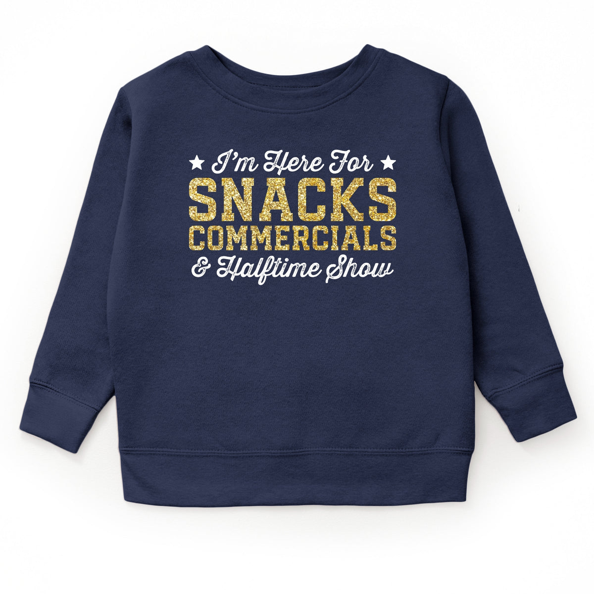 I'm Here For Snacks Commercials & Halftime Show Glitter - Youth Graphic Sweatshirt