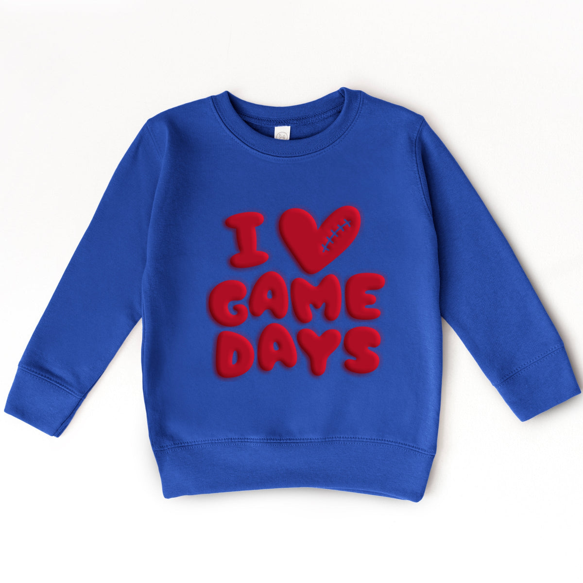 I Love Game Days Puff Print - Toddler Graphic Sweatshirt