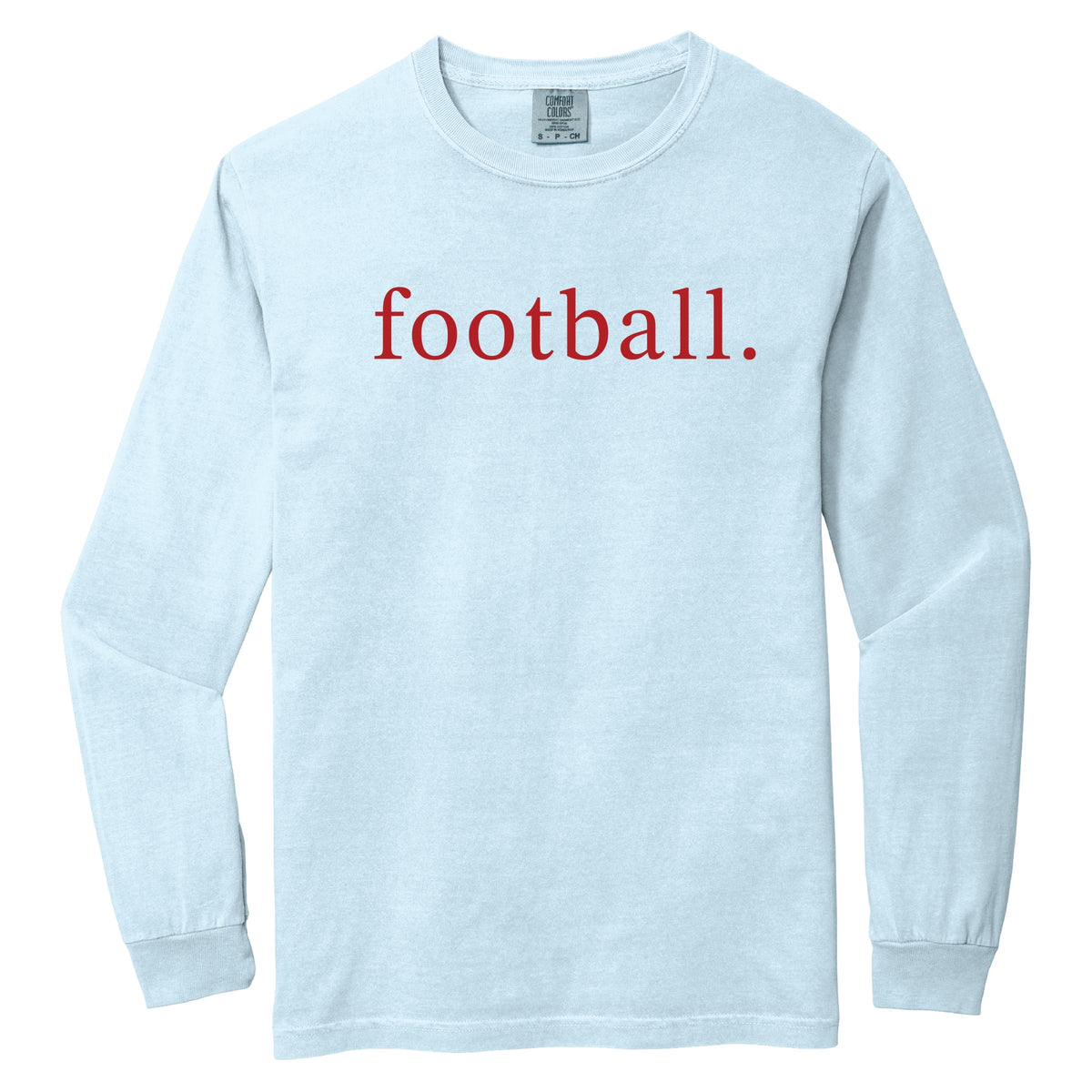 Football Typewriter - Women's Garment Dyed Long Sleeve Graphic T-Shirt