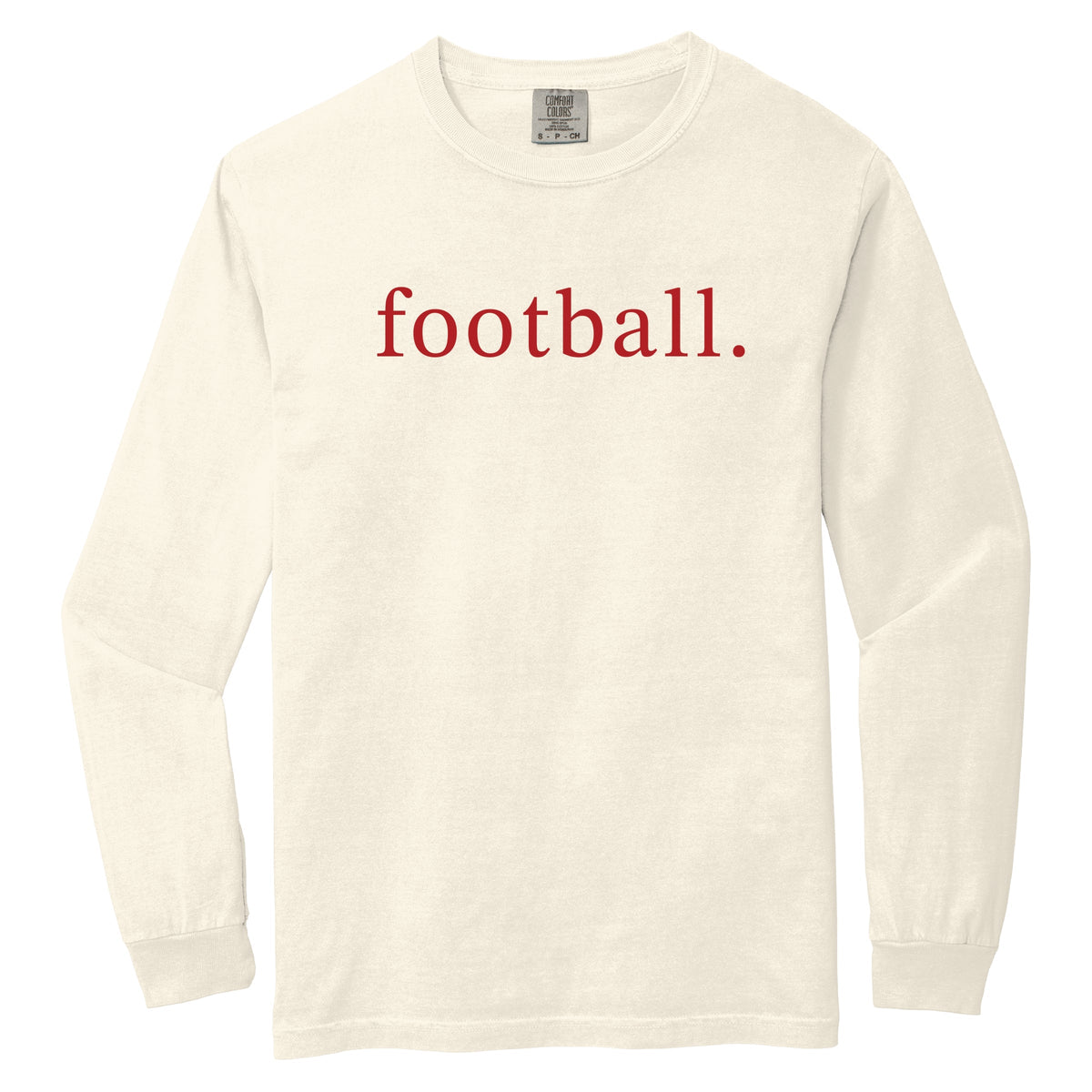Football Typewriter - Women's Garment Dyed Long Sleeve Graphic T-Shirt