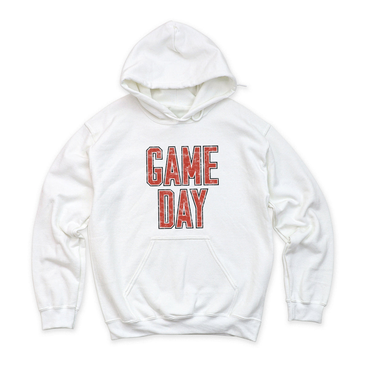 Game Day Outlined Distressed - Men's Graphic Hoodie
