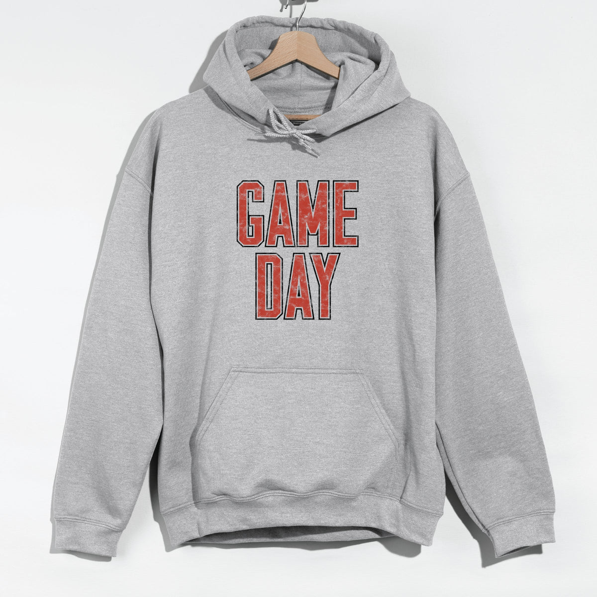 Game Day Outlined Distressed - Men's Graphic Hoodie