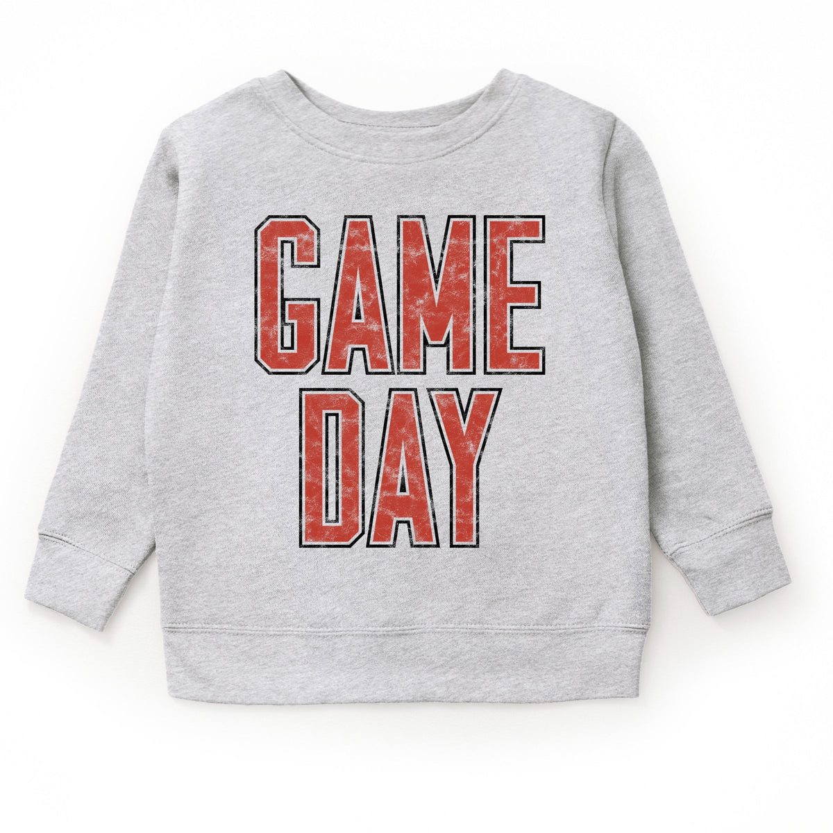 Game Day Outlined Distressed - Youth Graphic Sweatshirt