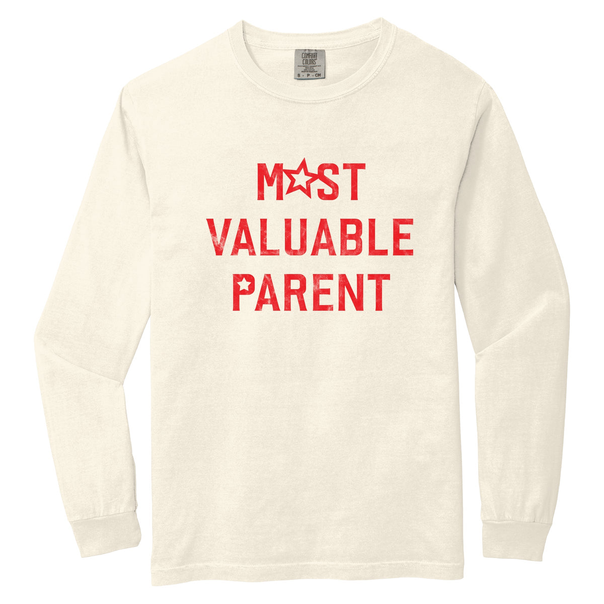 Most Valuable Parent - Women's Garment Dyed Long Sleeve Graphic T-Shirt
