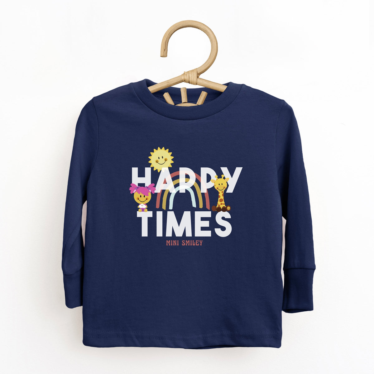 Mini Smiley Happy Times - Toddler Long Sleeve Graphic Tee
