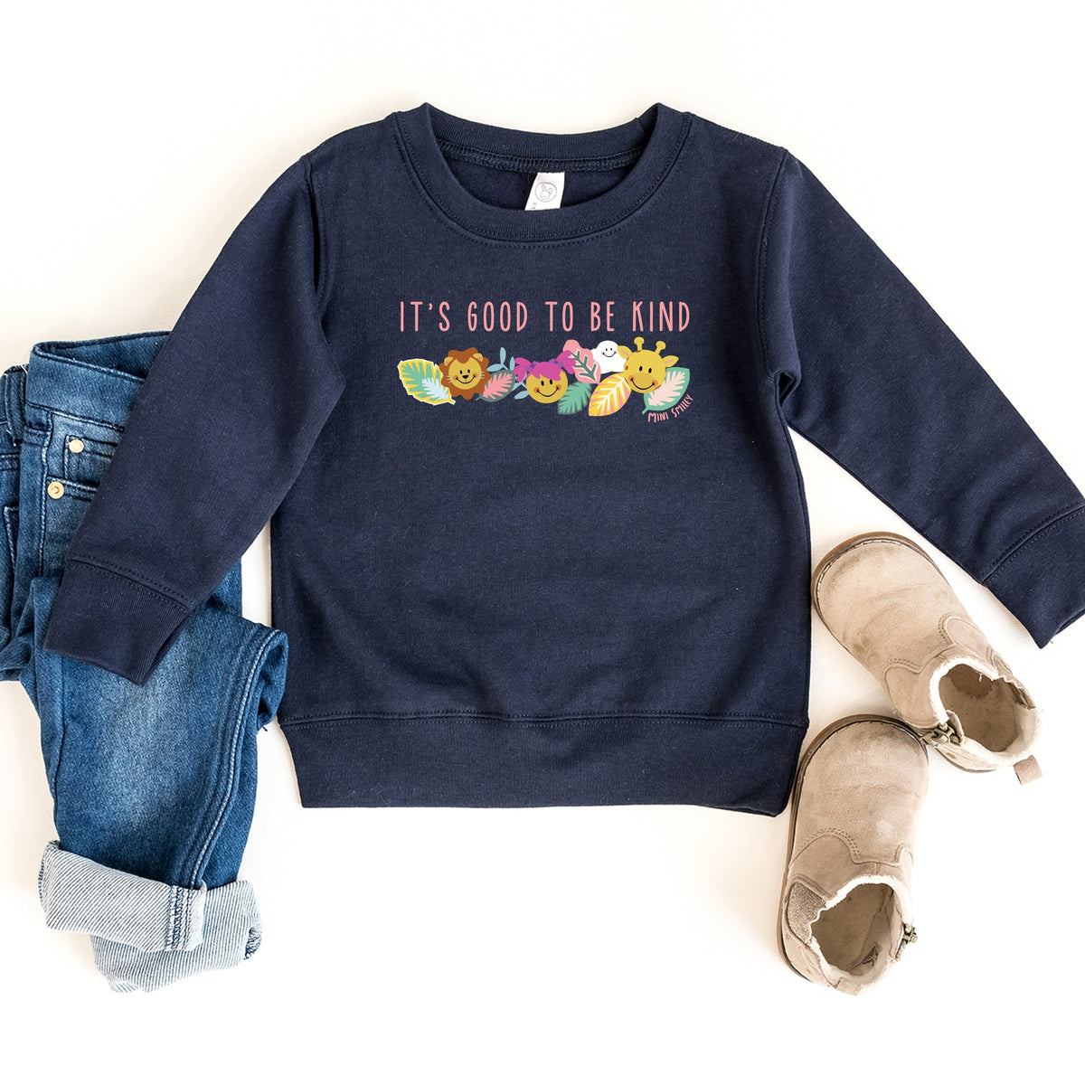 Mini Smiley It's Good To Be Kind Aria - Toddler Graphic Sweatshirt