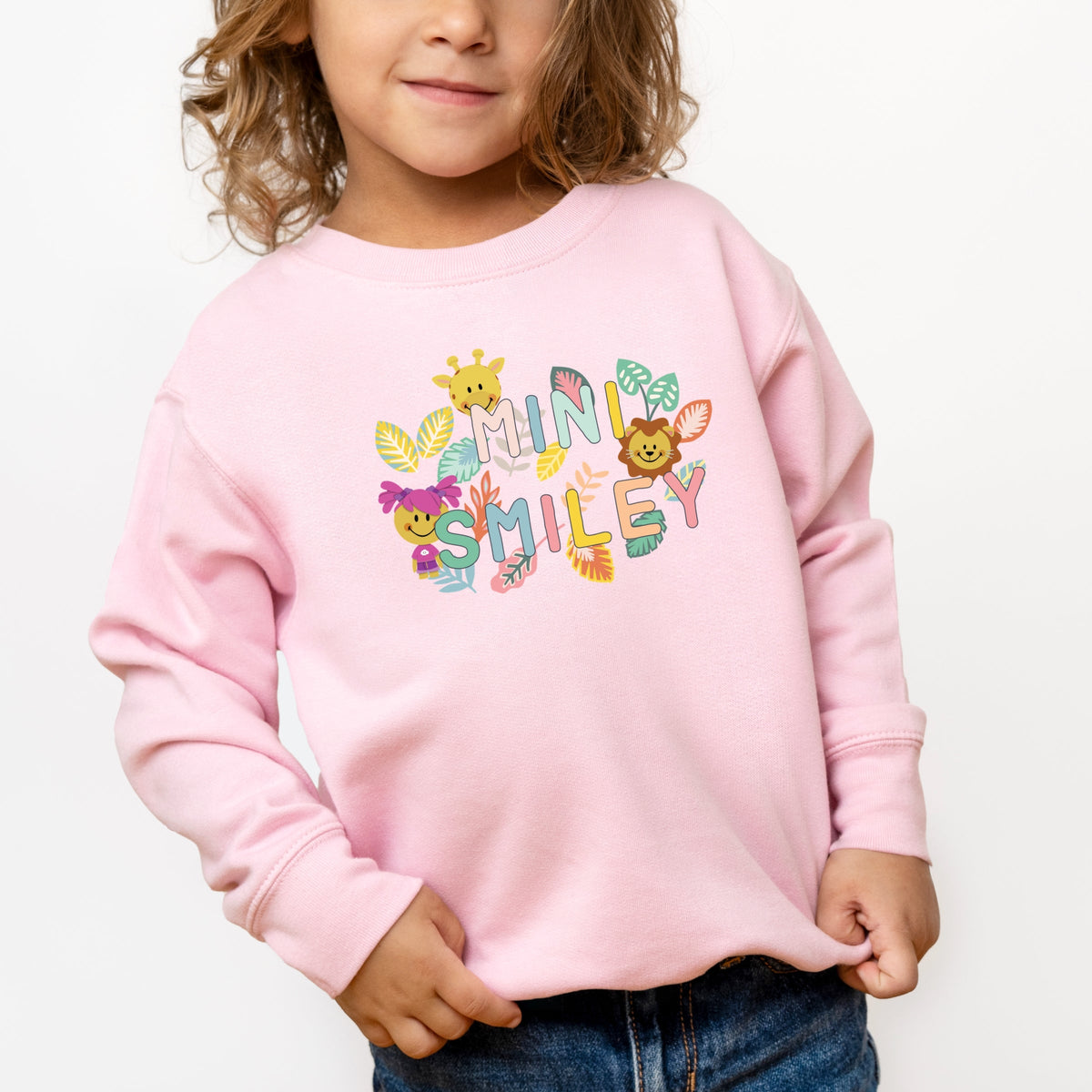 Mini Smiley Leaves - Toddler Graphic Sweatshirt