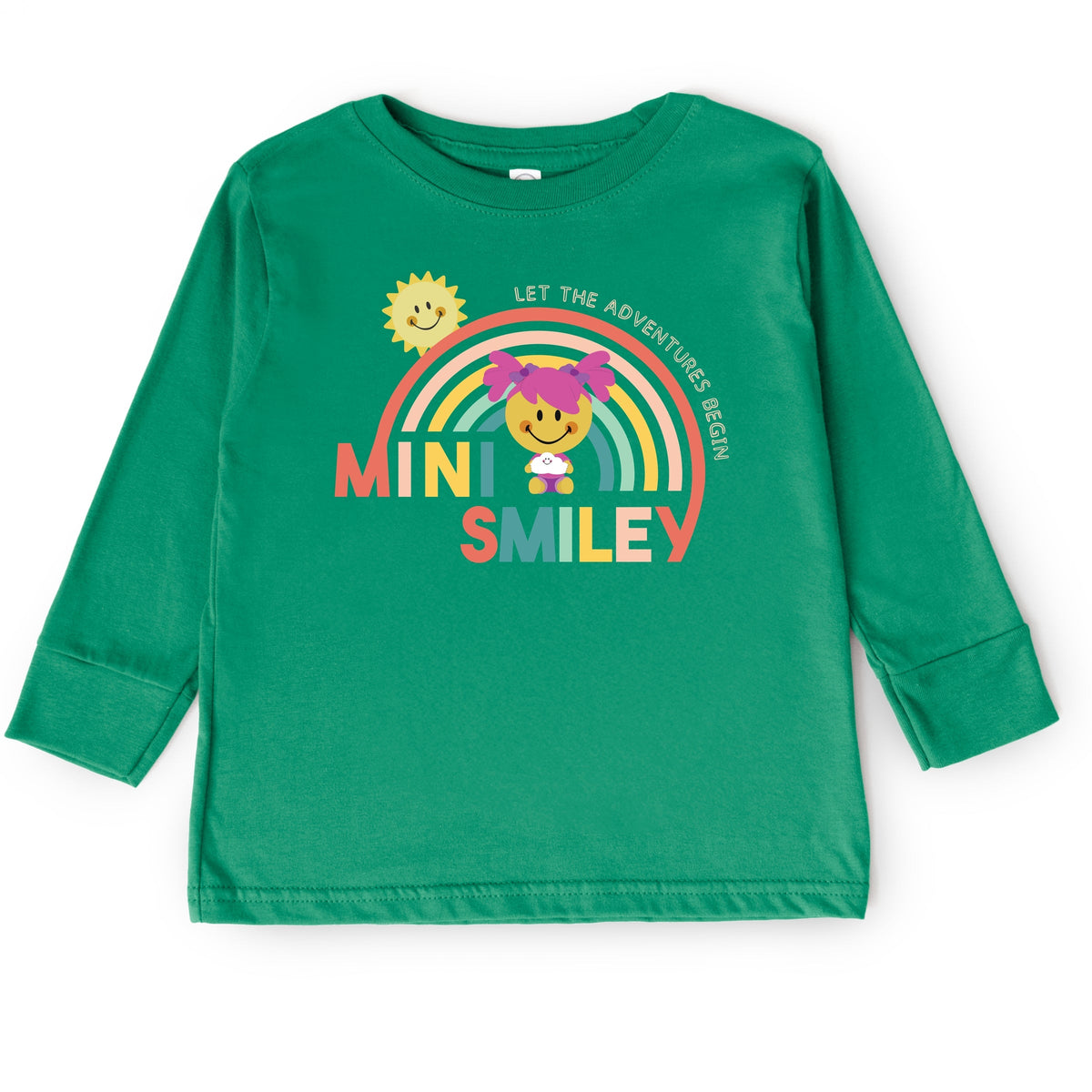 Mini Smiley Let The Adventures Begin Aria - Toddler Long Sleeve Graphic Tee