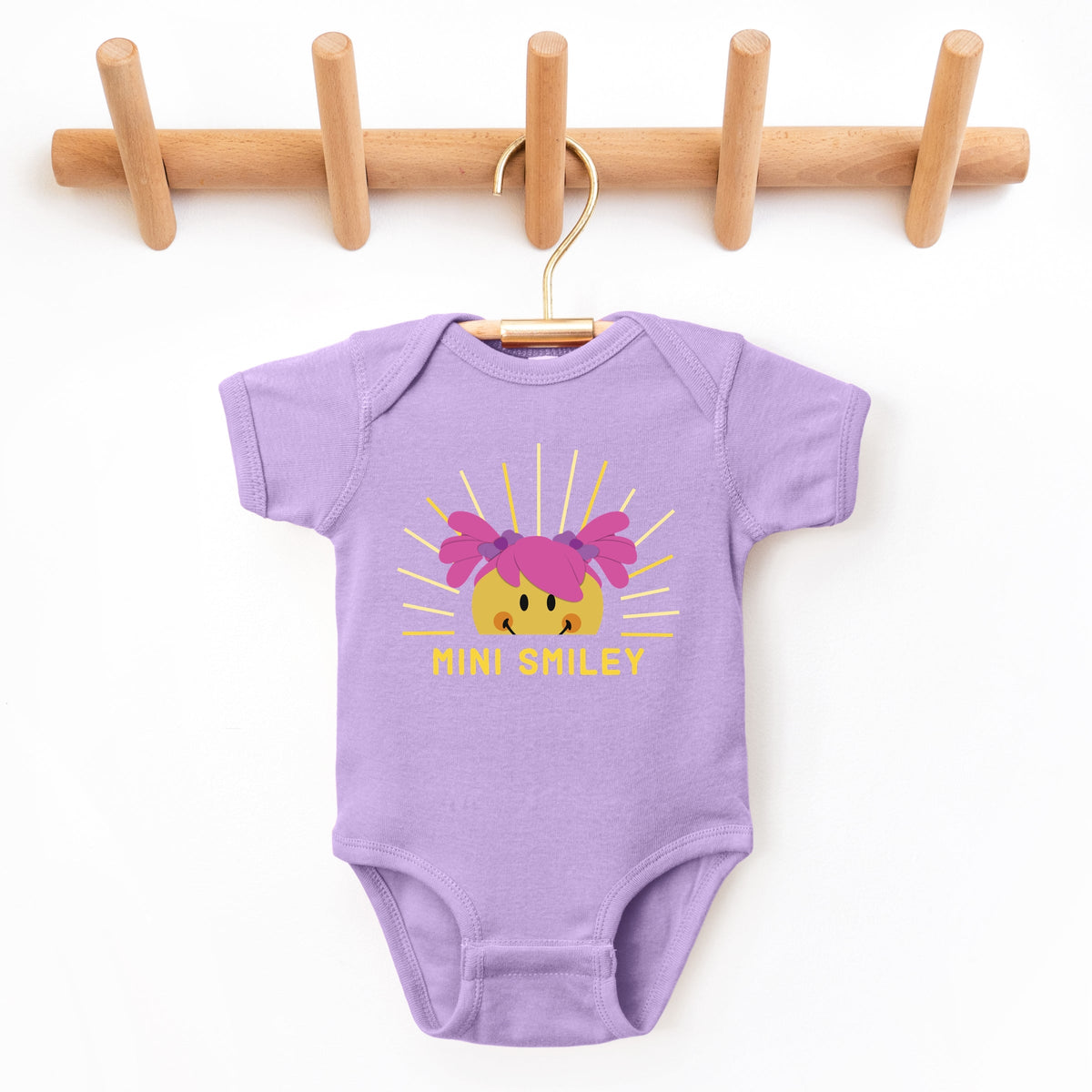 Mini Smiley Aria Sunshine - Baby Short Sleeve Graphic Bodysuit