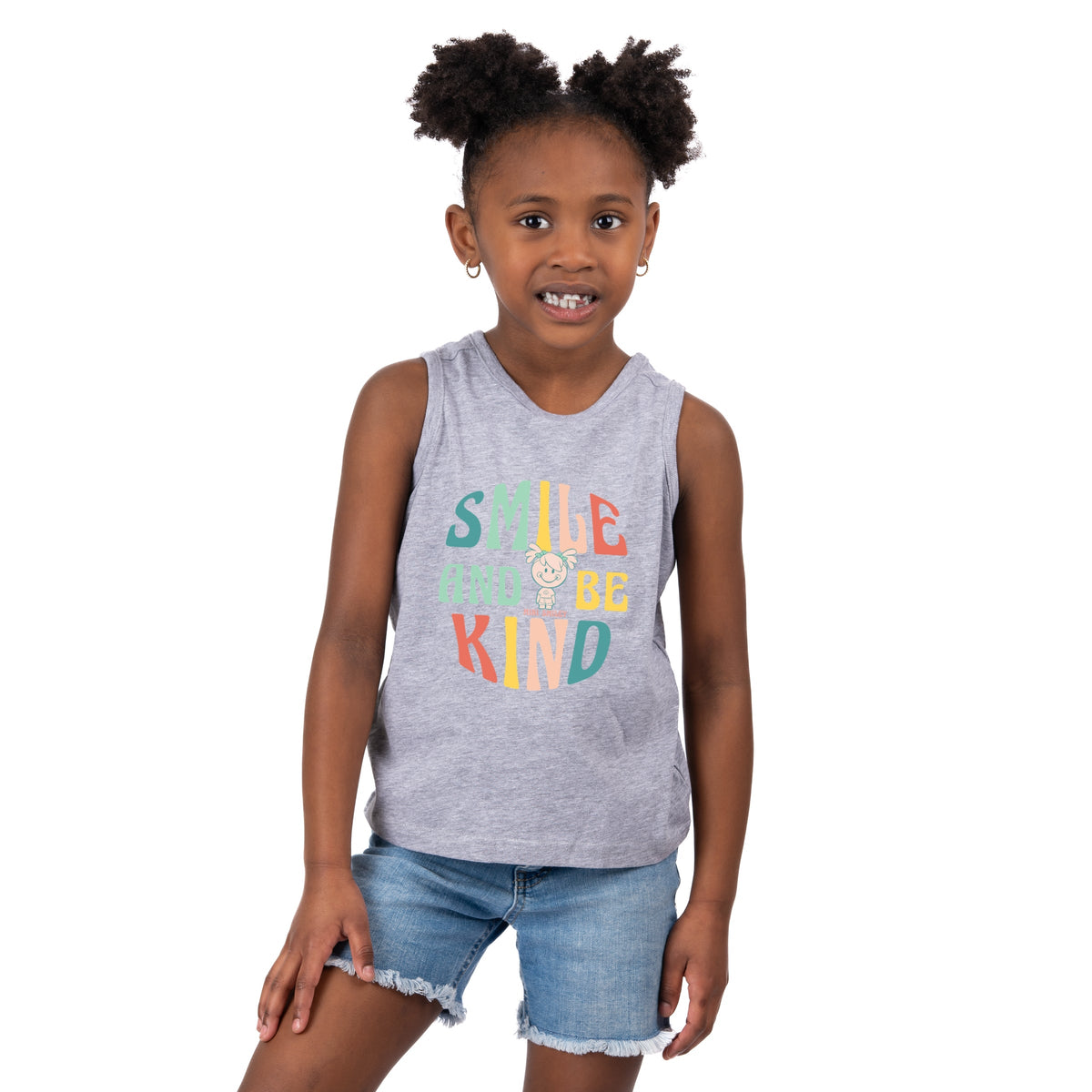 Mini Smiley Smile and Be Kind Aria - Toddler Graphic Tank