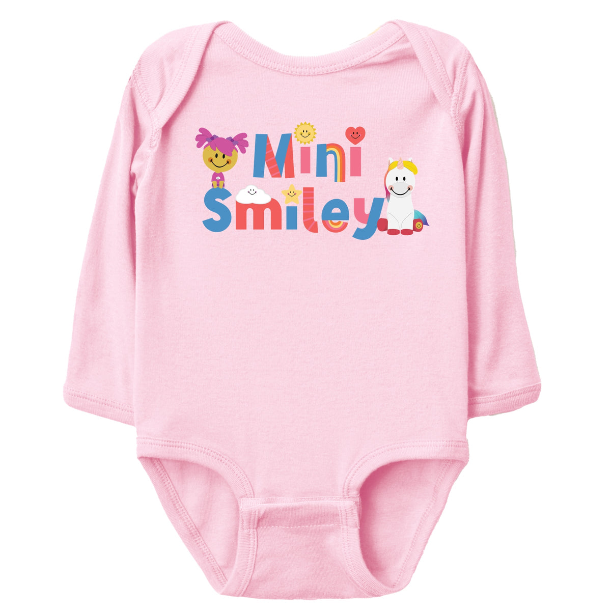 Mini Smiley Icons Unicorn - Baby Long Sleeve Bodysuit