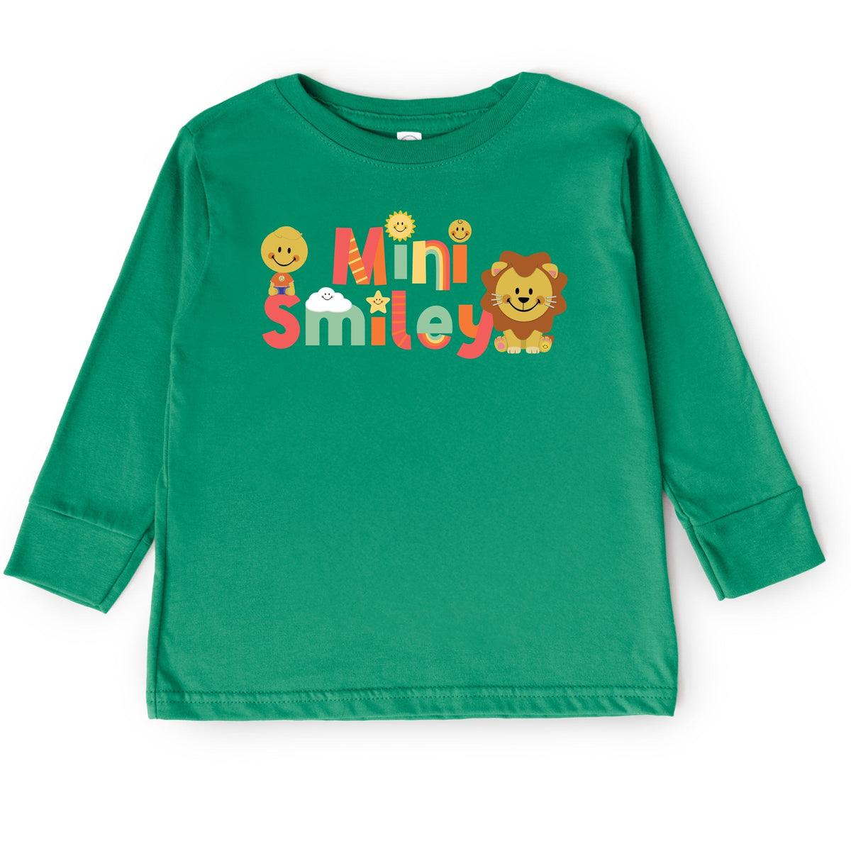 Mini Smiley Icons Lion - Toddler Long Sleeve Graphic Tee